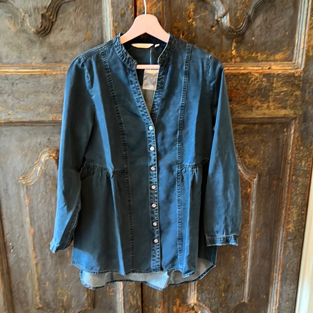 Soft surroundings, denim tunic, dark wash, brand, new, so small